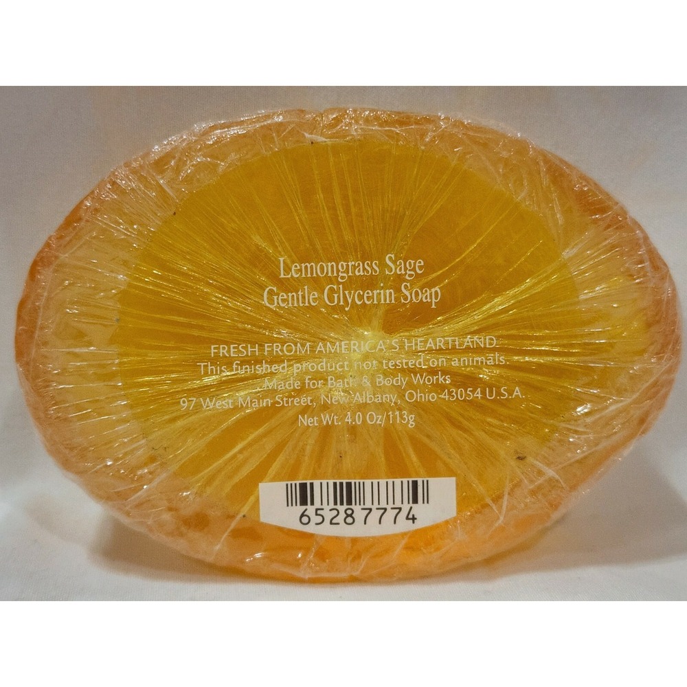 Bath Body Works LEMONGRASS SAGE Gentle Glycerin Bar Soap Body 4 oz/113g New RARE